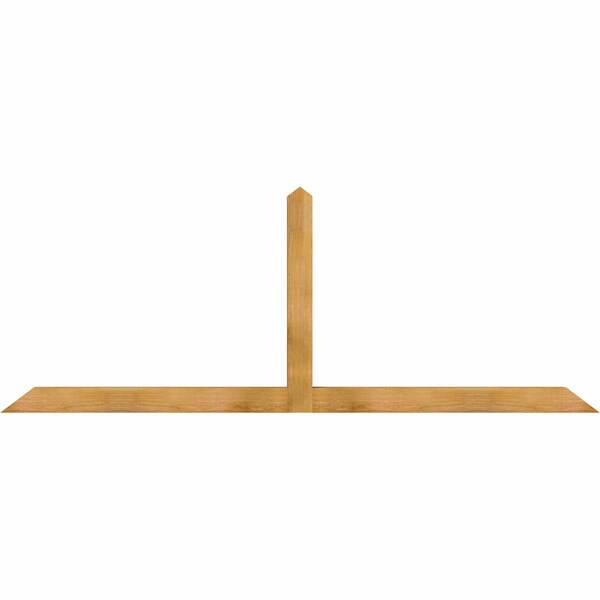 Ekena Millwork Portland Rough Sawn Timber Gable Bracket, Western Red Cedar, 96"W x 36"H x 4"D x 4"F, 9/12 Pitch GBW096X36X0404POR00RWR - main